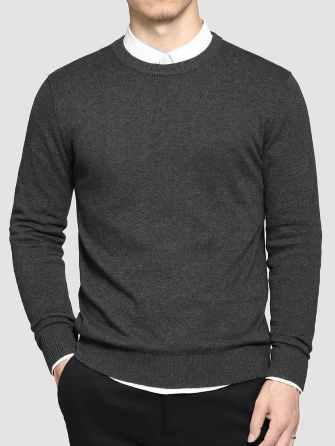N&G | Herrenpullover mit Rundhalsausschnitt – Lässiger und Bequemer Stil