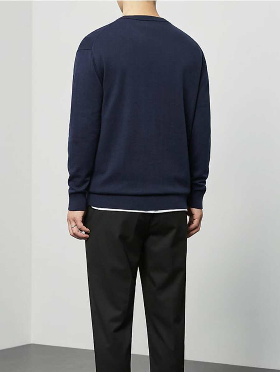 N&G | Herrenpullover mit Rundhalsausschnitt – Lässiger und Bequemer Stil