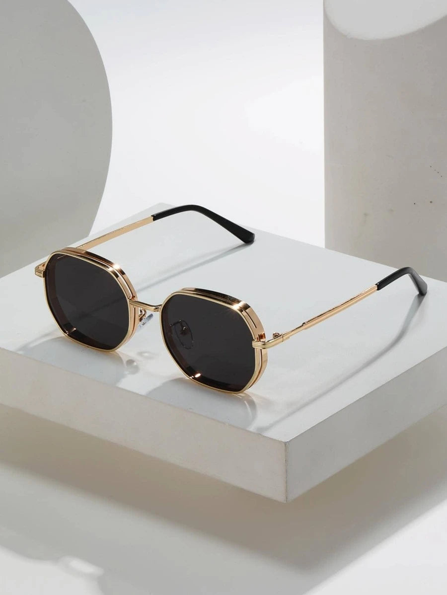 N&G | Geometrische Metall-Sonnenbrille – Stilvolles Accessoire für jede Jahreszeit
