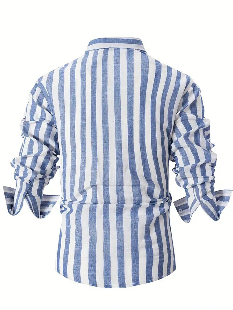 N&G | Herren Langarmhemd mit Streifen – Lässiger und Vielseitiger Stil
