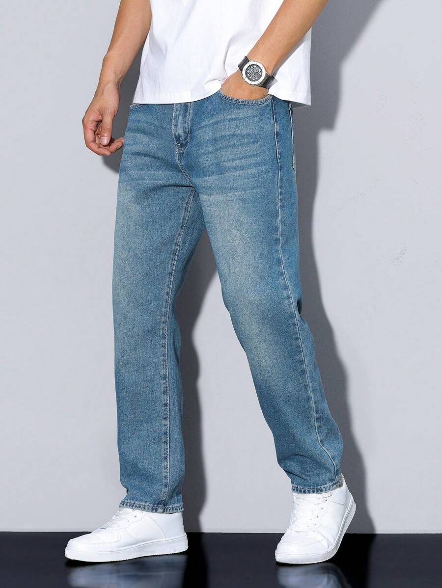 N&G | RivetRise Herrenjeans – Gerade Passform mit Taschen