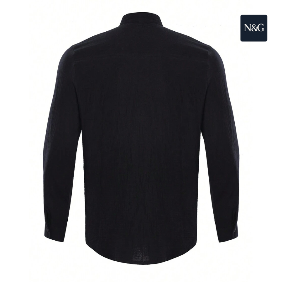 N&G | Herrenhemd mit Stehkragen und langen Ärmeln – Cleanes Design für jeden Anlass