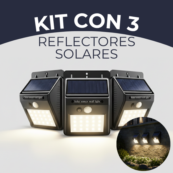 VIGILED - Kit Con 3 Reflectores Solares