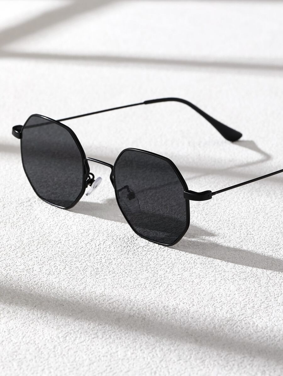 N&G | Geometrische Metall-Sonnenbrille – Kompaktes Design für stilbewusste Männer