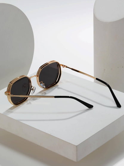 N&G | Geometrische Metall-Sonnenbrille – Stilvolles Accessoire für jede Jahreszeit
