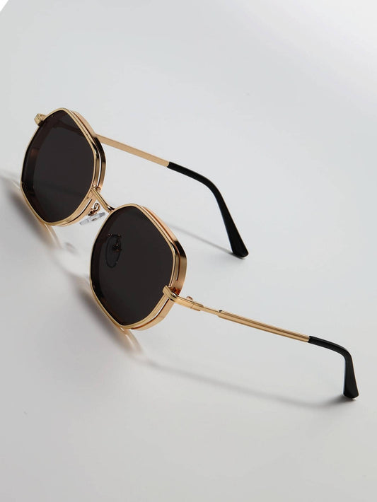 N&G | Geometrische Metall-Sonnenbrille – Stilvolles Accessoire für jede Jahreszeit