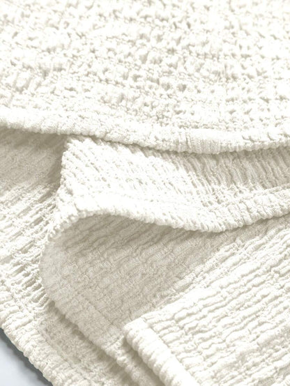 N&G | Herrenhemd im Resort-Stil – Jacquard-Struktur mit Stehkragen