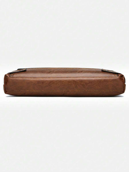 N&G | Herren Umhängetasche aus weichem PU-Leder – Vintage Braun