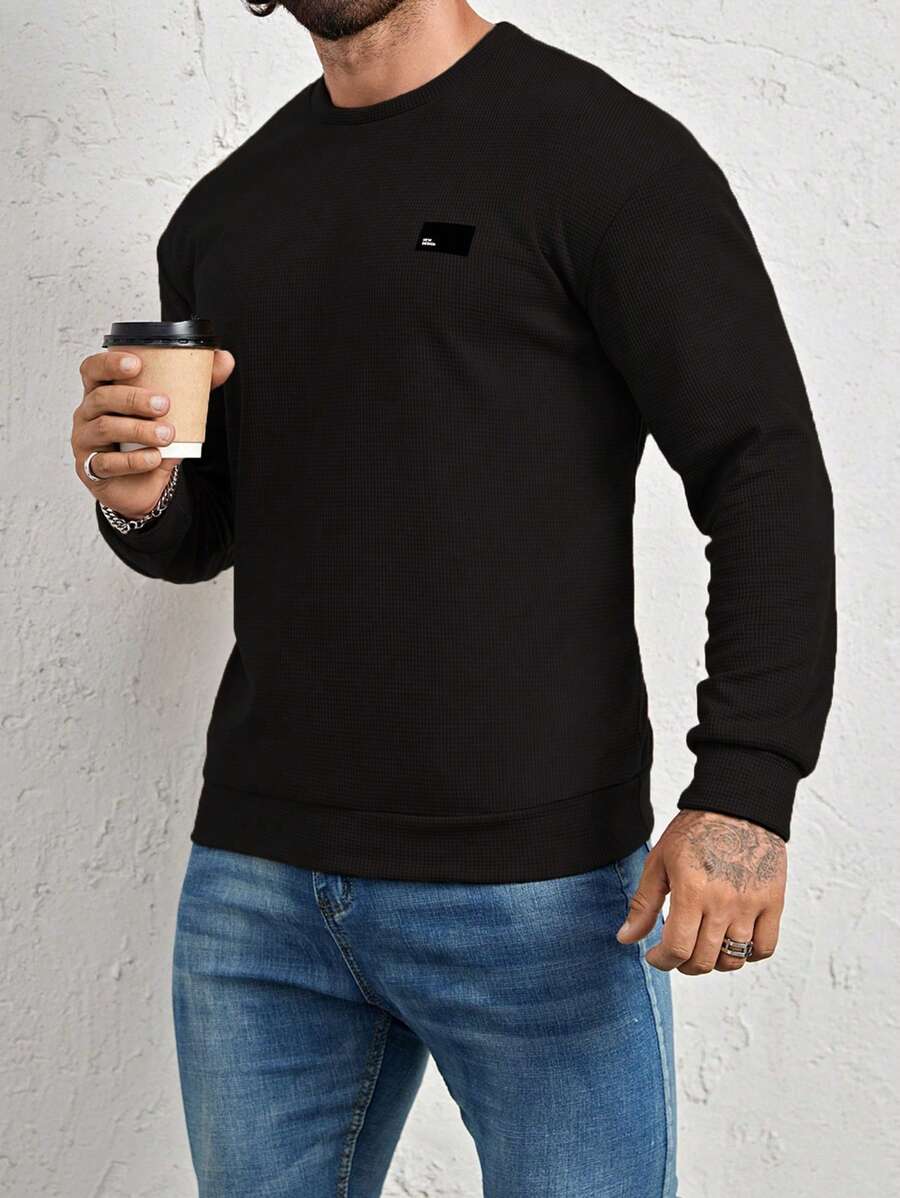 N&G | Herren-Sweatshirt – Lässiger Stil mit Buchstaben-Patch-Detail