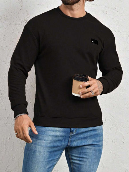N&G | Herren-Sweatshirt – Lässiger Stil mit Buchstaben-Patch-Detail