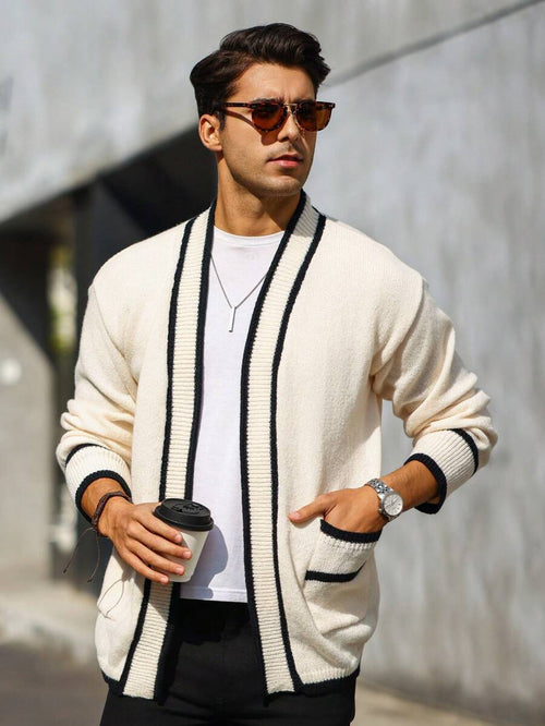 N&G CityGents Herren-Cardigan – Urbaner Stil mit Colorblock-Design