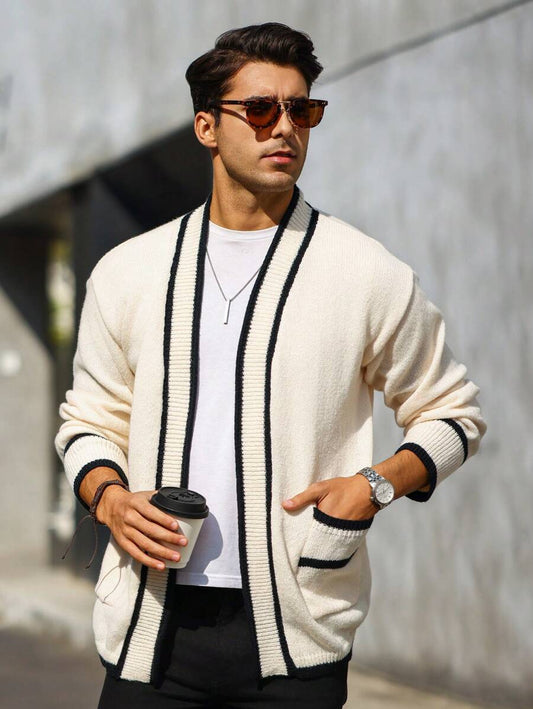 N&G CityGents Herren-Cardigan – Urbaner Stil mit Colorblock-Design