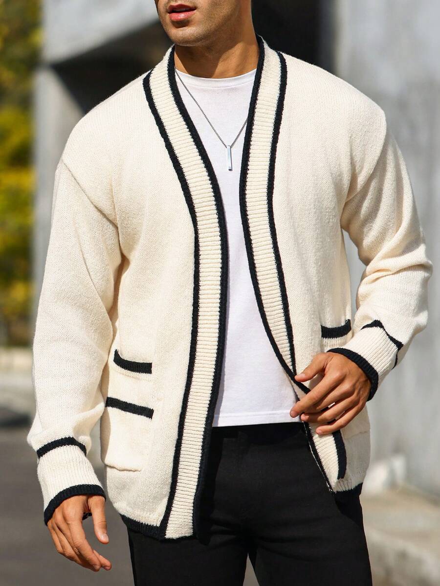 N&G CityGents Herren-Cardigan – Urbaner Stil mit Colorblock-Design