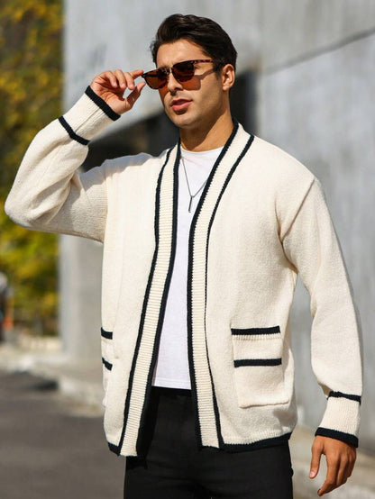 N&G CityGents Herren-Cardigan – Urbaner Stil mit Colorblock-Design