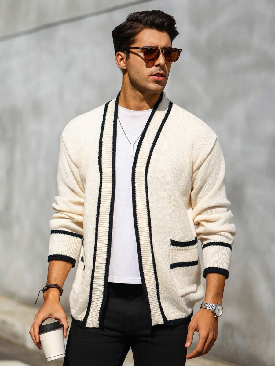 N&G CityGents Herren-Cardigan – Urbaner Stil mit Colorblock-Design