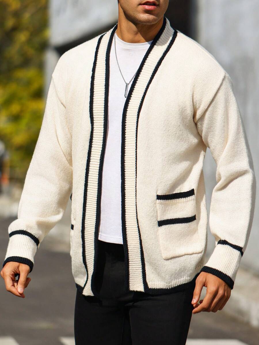 N&G CityGents Herren-Cardigan – Urbaner Stil mit Colorblock-Design