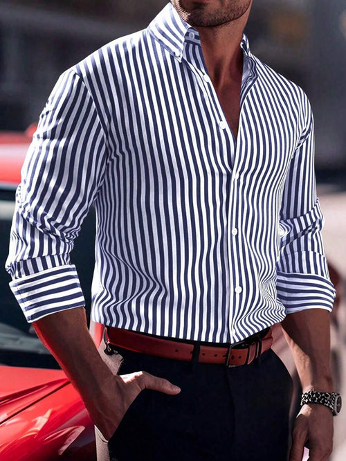 N&G | Herrenhemd – Gestreifter Casual-Stil