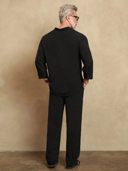 N&G | Herren Freizeit-Set – Langarmhemd und Hose
