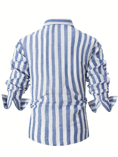 N&G | Herren Langarmhemd mit Streifen – Lässiger und Vielseitiger Stil