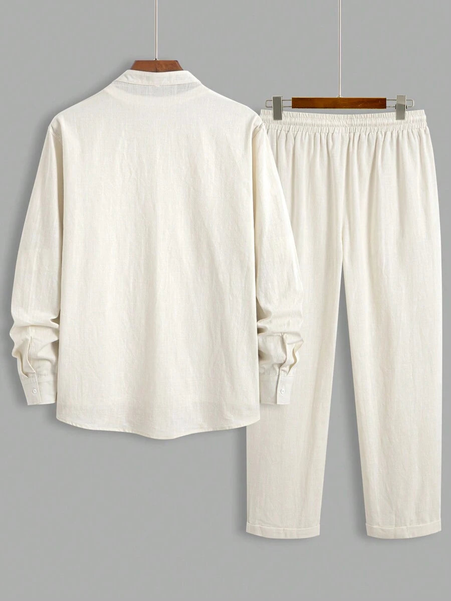 N&G | Herren Freizeit-Set – Langarmhemd und Hose