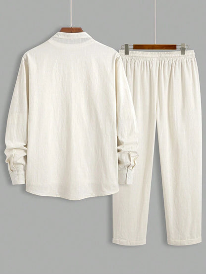 N&G | Herren Freizeit-Set – Langarmhemd und Hose