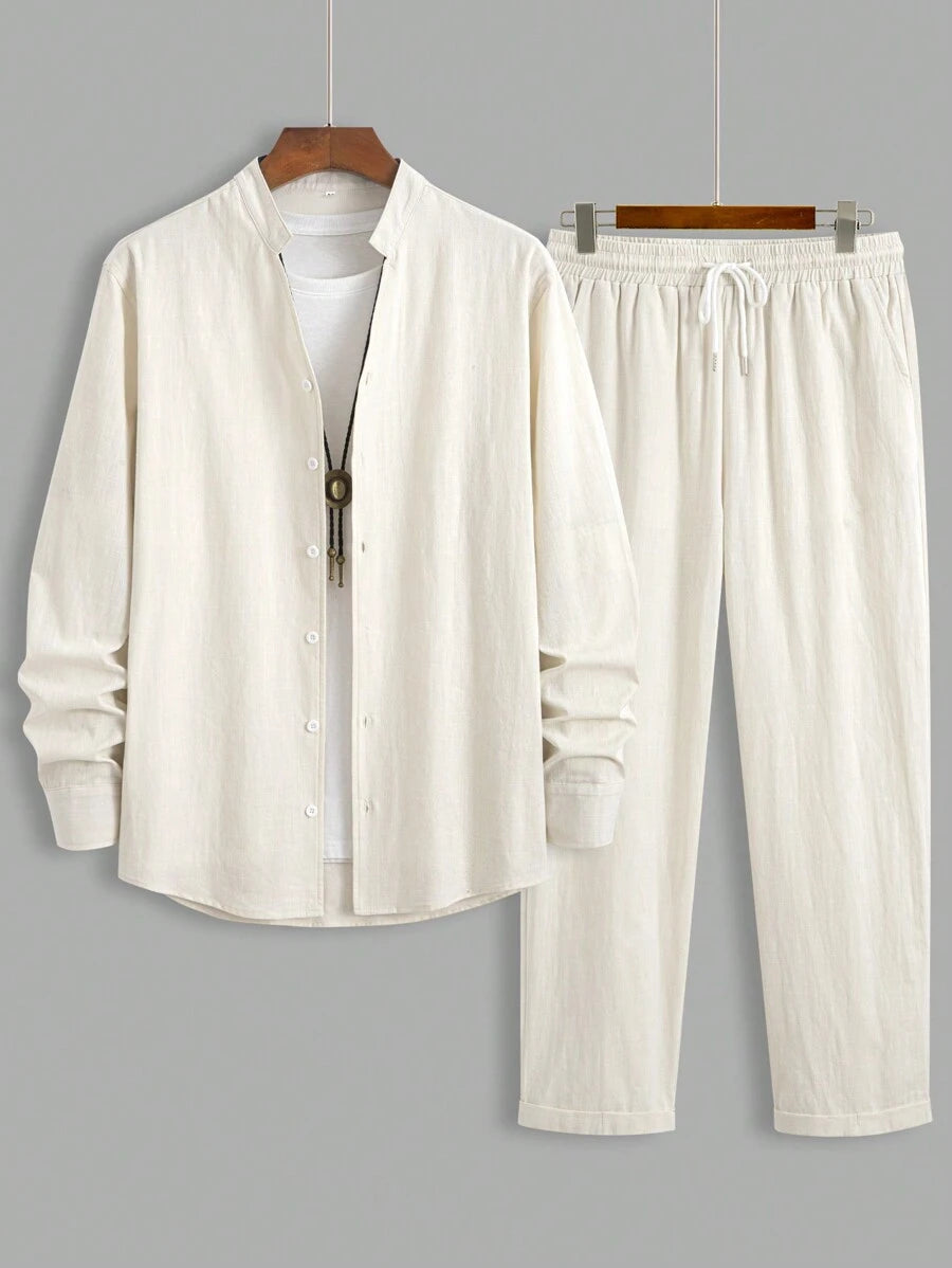 N&G | Herren Freizeit-Set – Langarmhemd und Hose