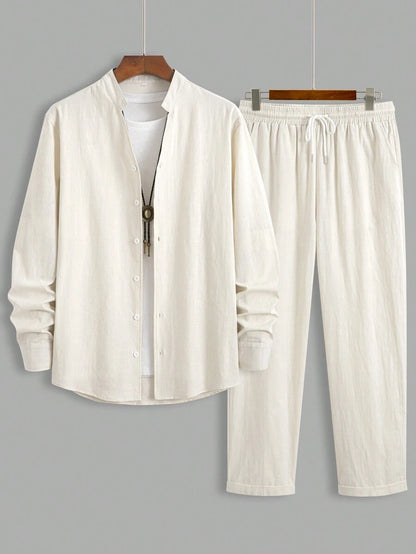 N&G | Herren Freizeit-Set – Langarmhemd und Hose