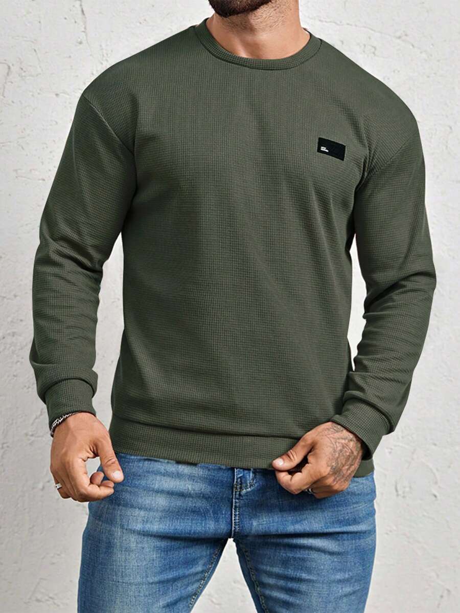 N&G | Herren-Sweatshirt – Lässiger Stil mit Buchstaben-Patch-Detail