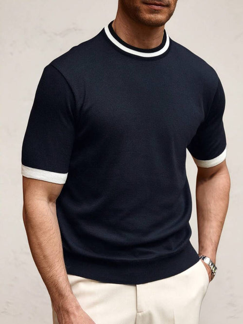 N&G | Herren-T-Shirt mit Patchwork – Lässiger und Moderner Stil