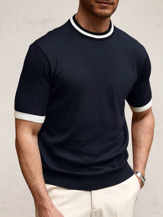 N&G | Herren-T-Shirt mit Patchwork – Lässiger und Moderner Stil
