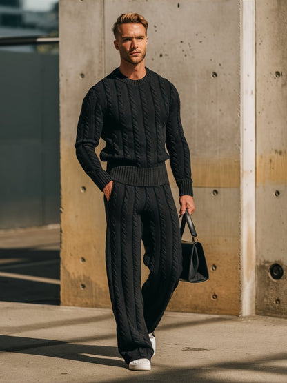 ERION | Zweiteiler Herren Feinstrick – Schwarz, Limitierte Edition