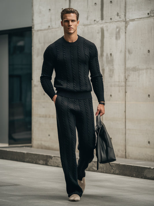 ERION | Zweiteiler Herren Feinstrick – Schwarz, Limitierte Edition