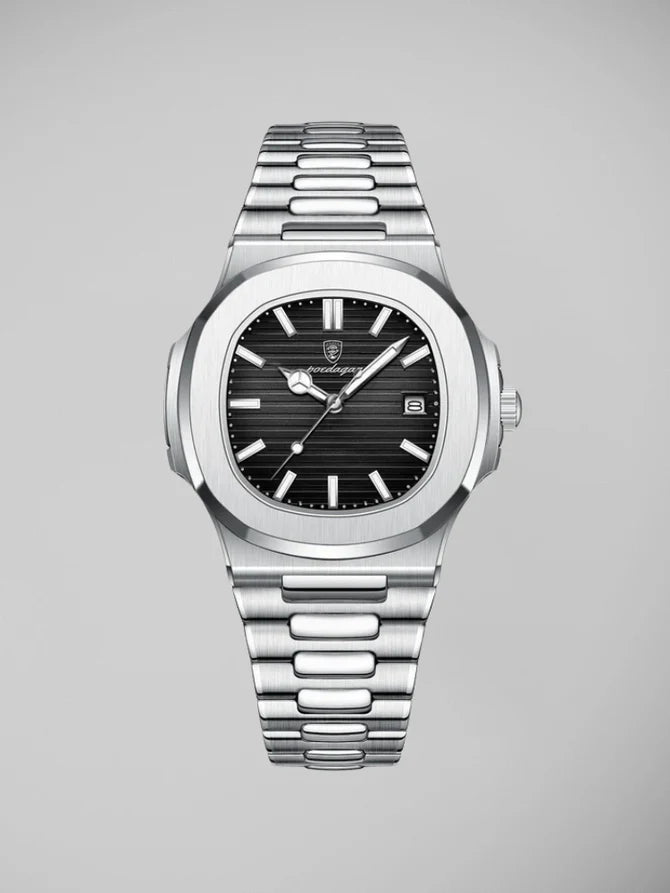 POEDAGAR | Automatische Herrenuhr aus Edelstahl im klassischen Stil